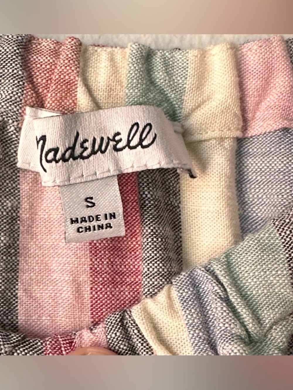 Madewell Multistripe Puff-Sleeve Mini Dress Size Small Flowy Cute - Picture 3 of 5